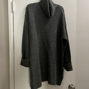 TOPSHOP gray sweater dress